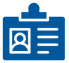 Blaue Grafik einer Prüfungstafel